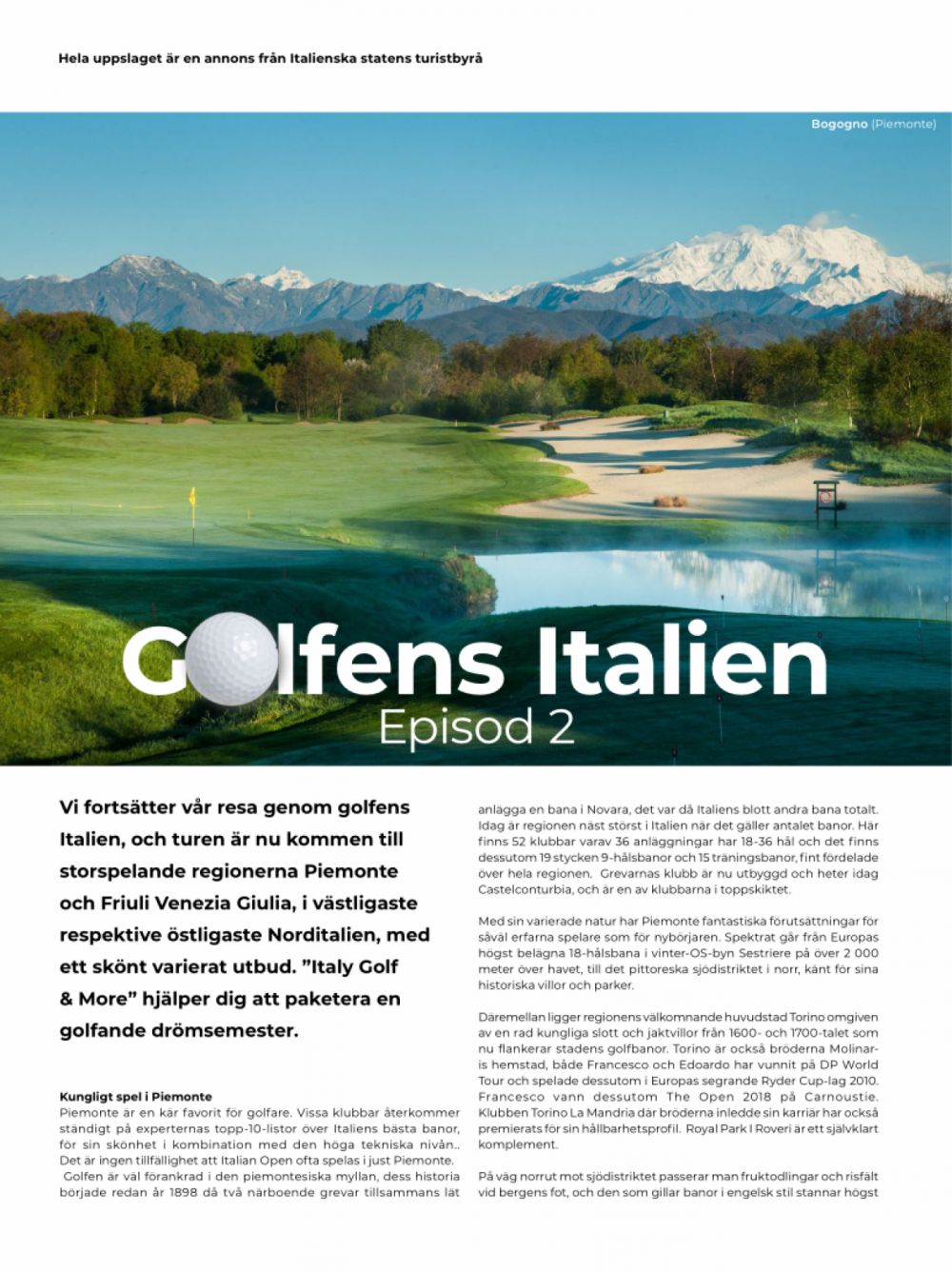 Discover Golf in Italy - Piedmont and Friuli-Venezia Giulia - Stockholm